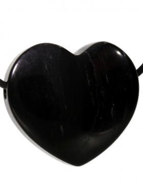 Obsidian, Anhänger Herz gebohrt, 1 St.