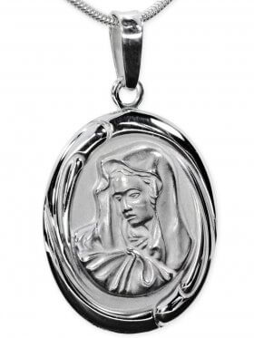 Heilige Rita von Cascia Anhänger Typ M, 925 Silber