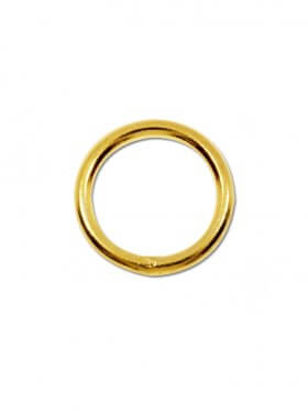 Ring geschlossen, 1 mm, 925 Silber vergoldet, ø 8 mm