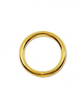 Ring geschlossen, 1 mm, 925 Silber vergoldet, ø 9 mm