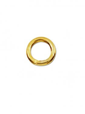 Ring geschlossen, 1 mm, 925 Silber vergoldet - ø 5 mm