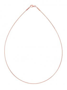 Reif Edelstahl / Silber (Verschluss), 1-reihig rosévergoldet, Länge 38 cm