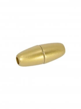 Magnetverschluss Kunststoff "Olive" für Band ø 3 mm, gold matt, 3 St.