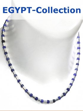 Egypt Collection - Halsketten und Armbänder aus Edelsteinen mit Silberröhrchen 