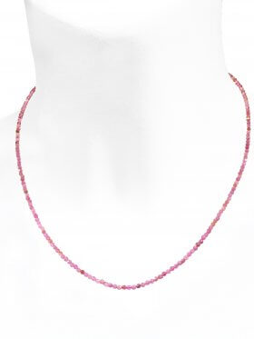 Turmalin rosa Halskette, L 40 cm mit Verlängerungskettchen, 1 Stück