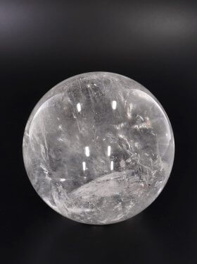 Bergkristall hochtransparent, Kugel, ø 7 cm, Unikat