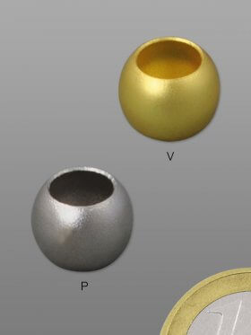 Kugel Messing - platin beschichtet od. vergoldet, ø 13 mm, VE 10 St. - vergoldet