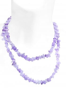 Lavendel-Amethyst, Splitterkette, Länge 90 cm, 1 Stück
