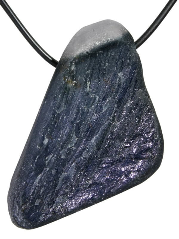 Blue Tigereye from South Africa, pendant drilled, unique