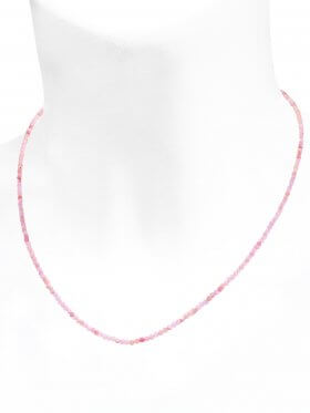 Andenopal pink Halskette Kugel facettiert 2 - 3 mm