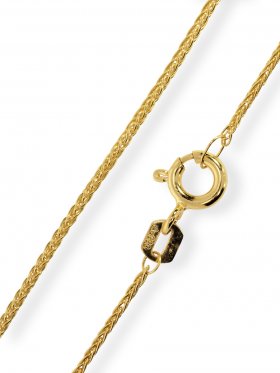 Zopf Halskette, L 42 cm, 333 Gelbgold