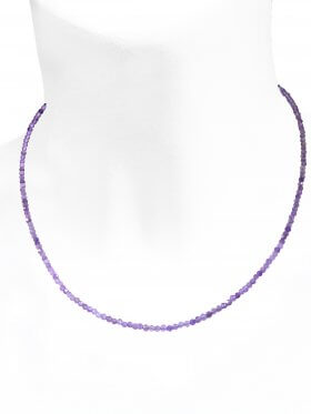 Amethyst Halskette, L 42 cm mit Verlängerungskettchen, 1 Stück