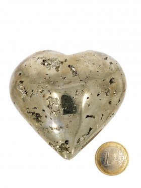 Pyrit Herz aus Peru,  7 / 7,5 / 3,4 cm, Unikat