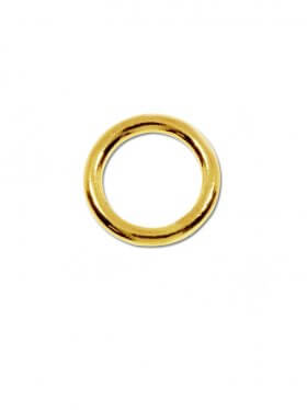 Ring geschlossen, 1 mm, 925 Silber vergoldet, ø 7 mm