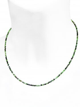 Rubin - Zoisit Halskette, L 45 cm mit Verlängerungskettchen, 1 Stück