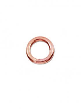 Ring geschlossen Stärke 1 mm, Silber rosévergoldet, ø 5 mm
