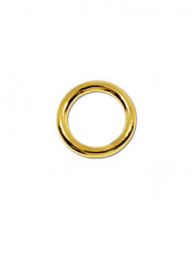 Ring geschlossen, 1 mm, 925 Silber vergoldet, ø 6 mm