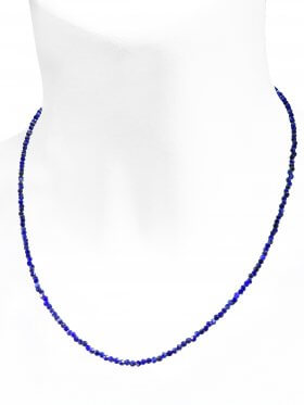 Lapis Halskette, L 45 cm mit Verlängerungskettchen, 1 Stück