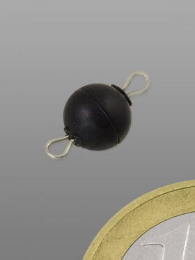 Magnetverschluss, Kunststoff, ø 6 mm - schwarz matt
