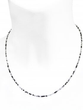 Turmalinquarz Halskette, L 45 cm mit Verlängerungskettchen, 1 Stück