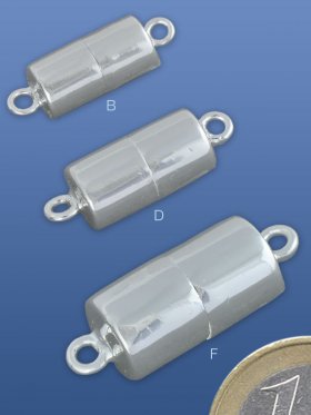 Magnetverschluss Zylinder mit Öse, verschiedene Größen - VE 1 St. - ø 7 / L 13 mm