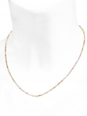 Andenopal pink Halskette, L 42 cm mit Verlängerungskettchen, 1 Stück