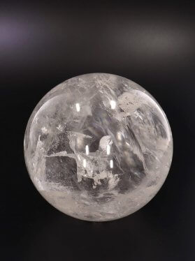Bergkristall hochtransparent, Kugel, ø 8 cm, Unikat