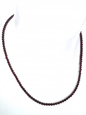 Granat ø 3,5 mm, Halskette, L 42 cm, 1 Stück