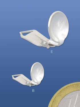 Ohr-Clips mit Schale, verschiedene Größen (VE 1 Pa.) - Schale ø 6,5 mm