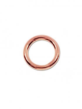 Ring geschlossen Stärke 1 mm, Silber rosévergoldet, ø 7 mm