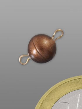 Magnetverschluss, Kunststoff, ø 6 mm - bronze matt