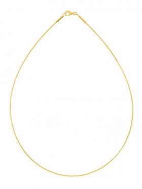 Reif Edelstahl / Silber (Verschluss), 1-reihig vergoldet, Länge 50 cm