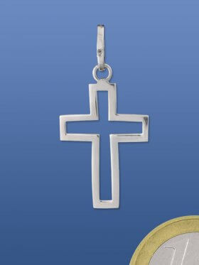 Kreuz, Symbolschmuck mit Öse, 925 Silber